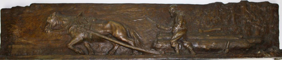 ca 1928  “Le Halage Du Bois” bronze by Suzor-Cote (1 of 5)