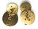 Tiffany men's 14k yellow gold button design cuff links. - 2