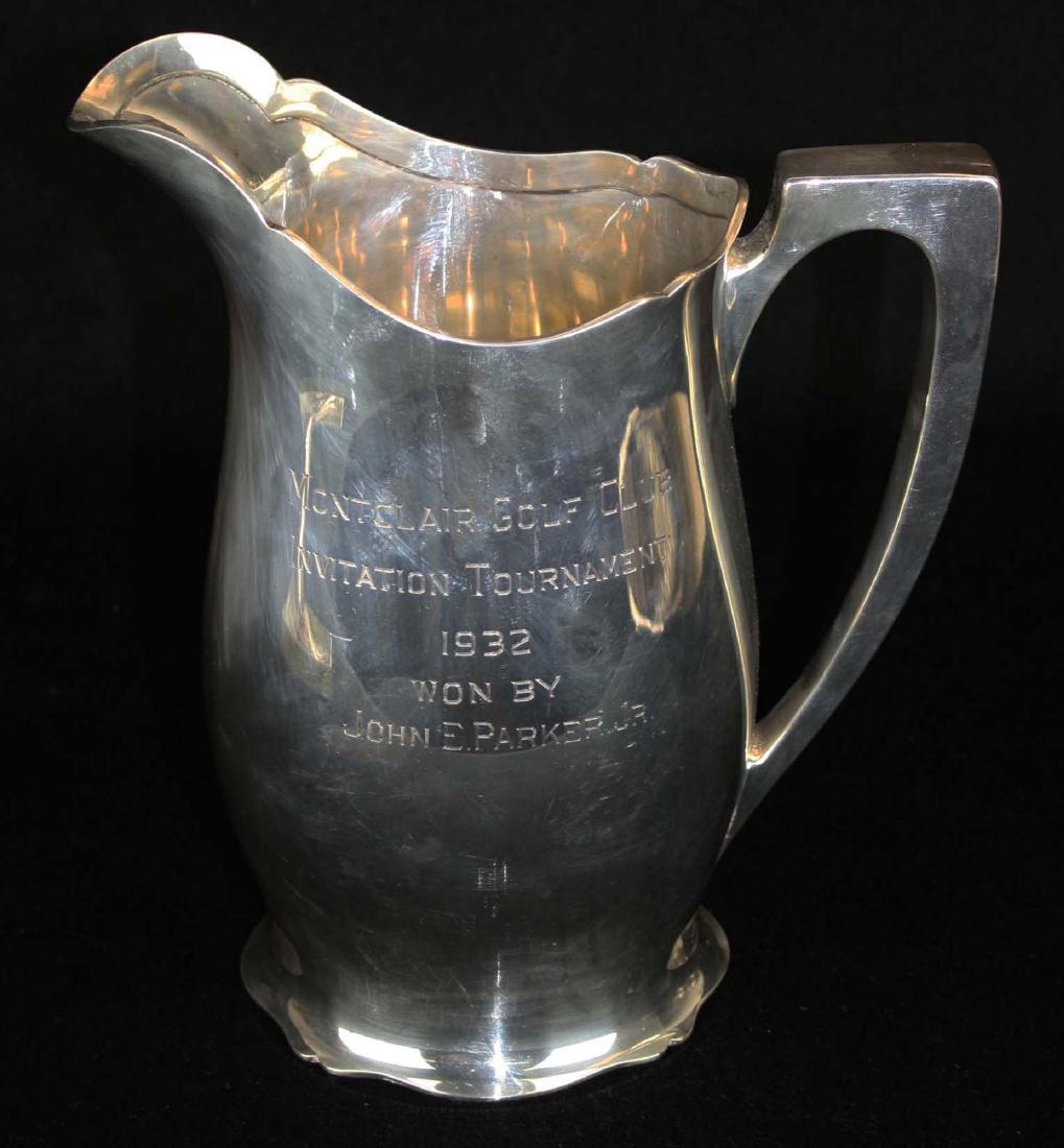 Wallace "Antique" sterling silver water pitcher golf (1 of 7)