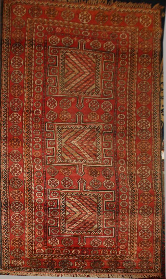 early- mid 20th c Persian 3 medallion main carpet (1 of 3)