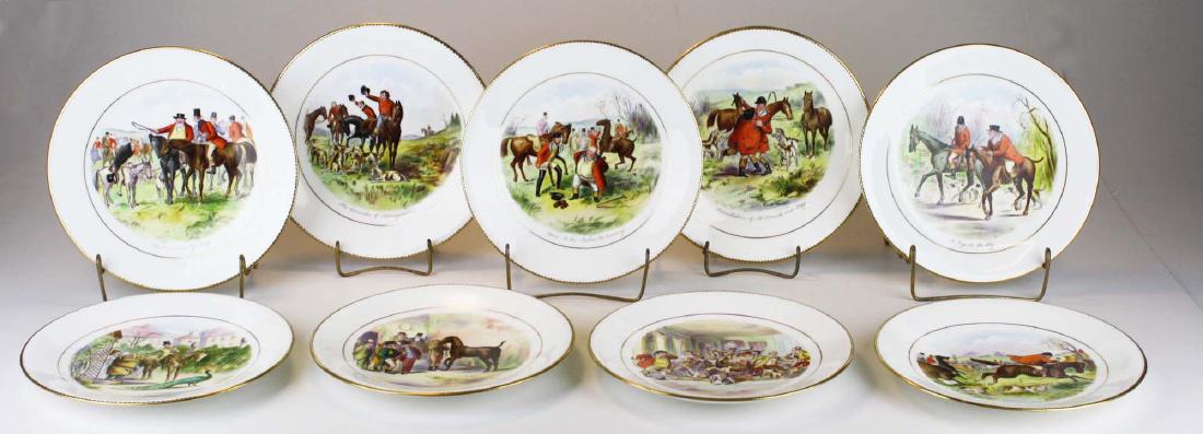 9 Wedgwood porcelain plates with English Equestrian (1 of 10)
