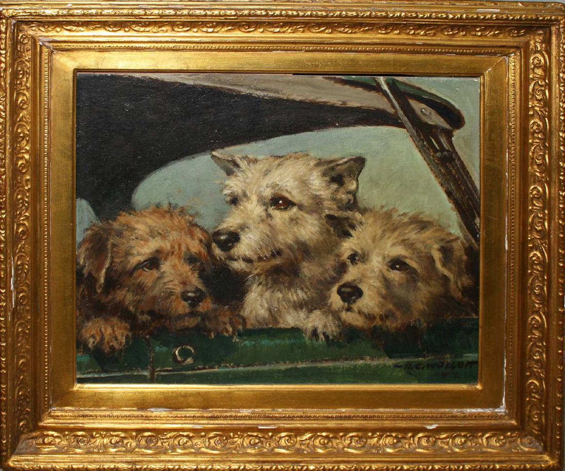 Harold C. Wollcott (American 1898-1977) Three Terriers (1 of 4)