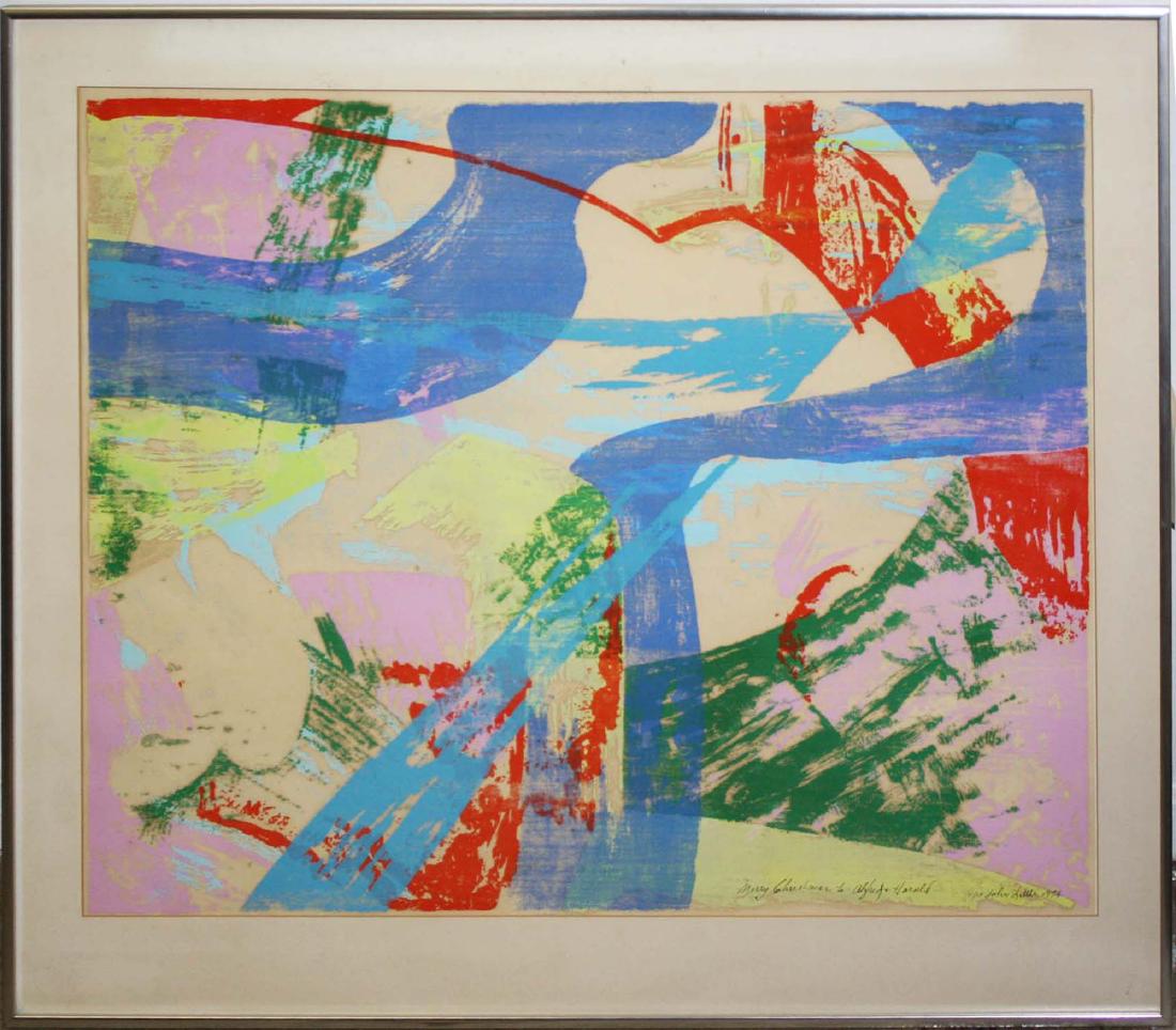 John Little (American 1907-1984) Untitled woodblock (1 of 4)