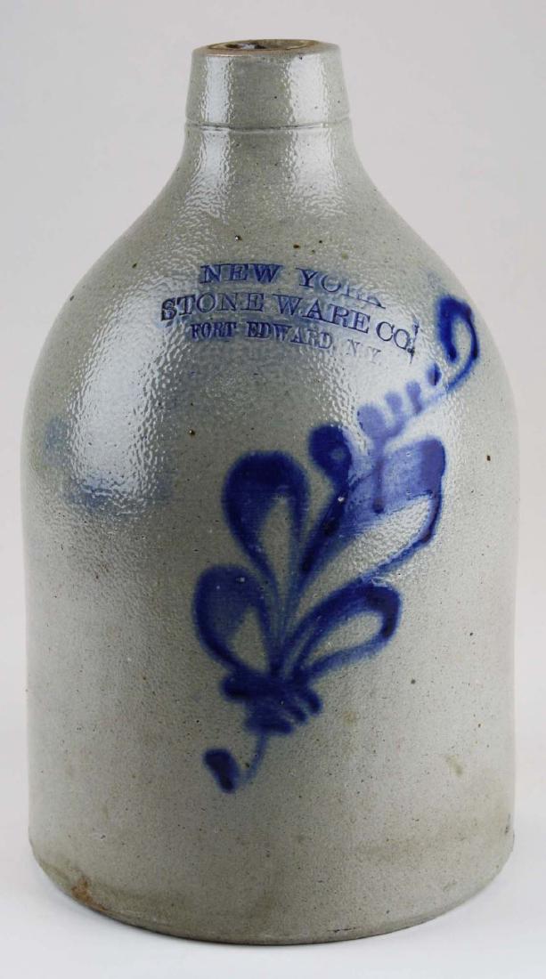 late 19th c New York Stoneware Co jug (1 of 8)