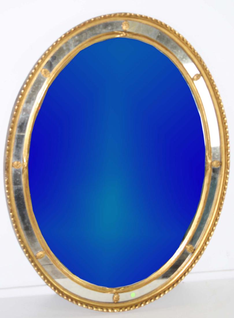 early 20th c oval gilt mirror (1 of 1)