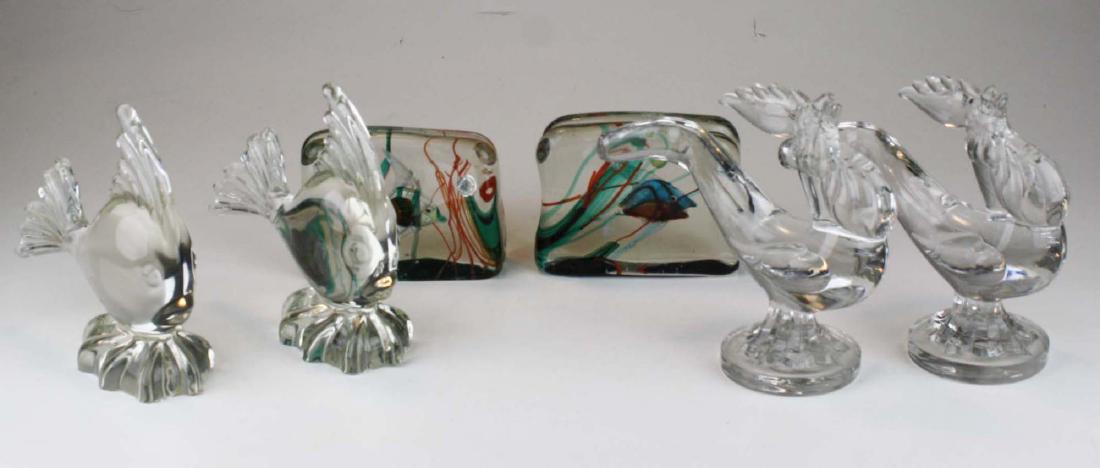 3 pair of mid-century Murano glass mantel figures or (1 of 5)