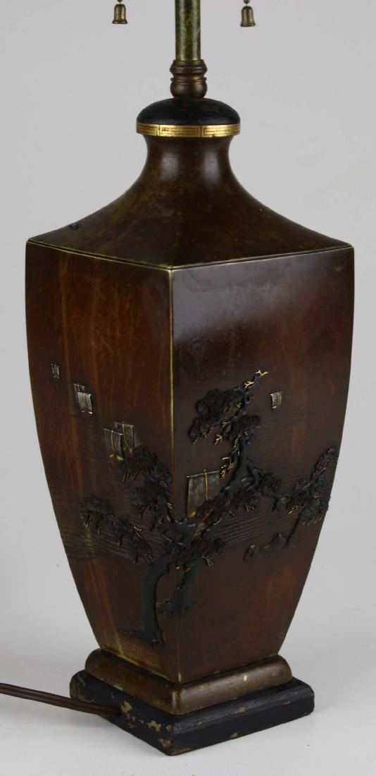 Japanese mixed metals vase/ lamp (1 of 2)