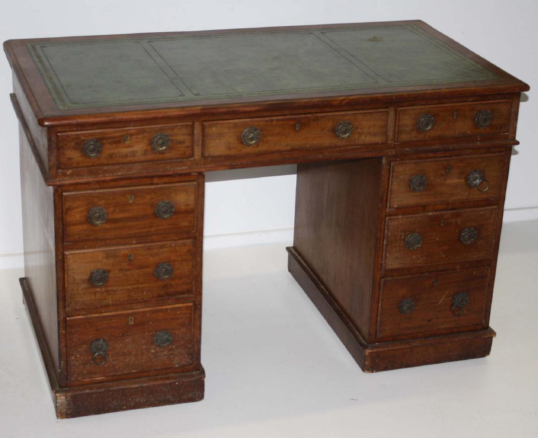 19th c English Kneehole desk (1 of 4)