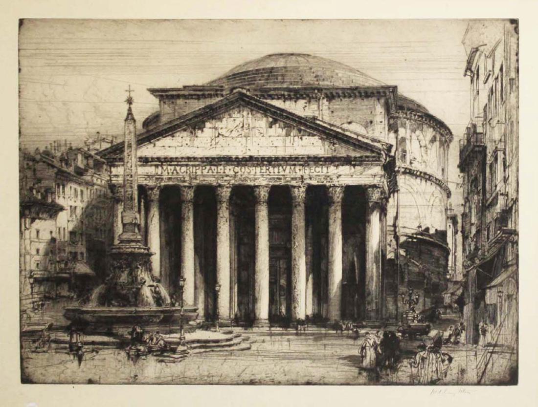Hedley Fitton (English 1859-1929) Pantheon Rome (1 of 3)