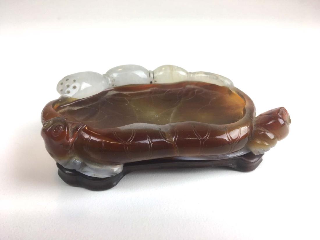 Fine ca. 1900 Chinese carved agate & rock crystal (1 of 3)