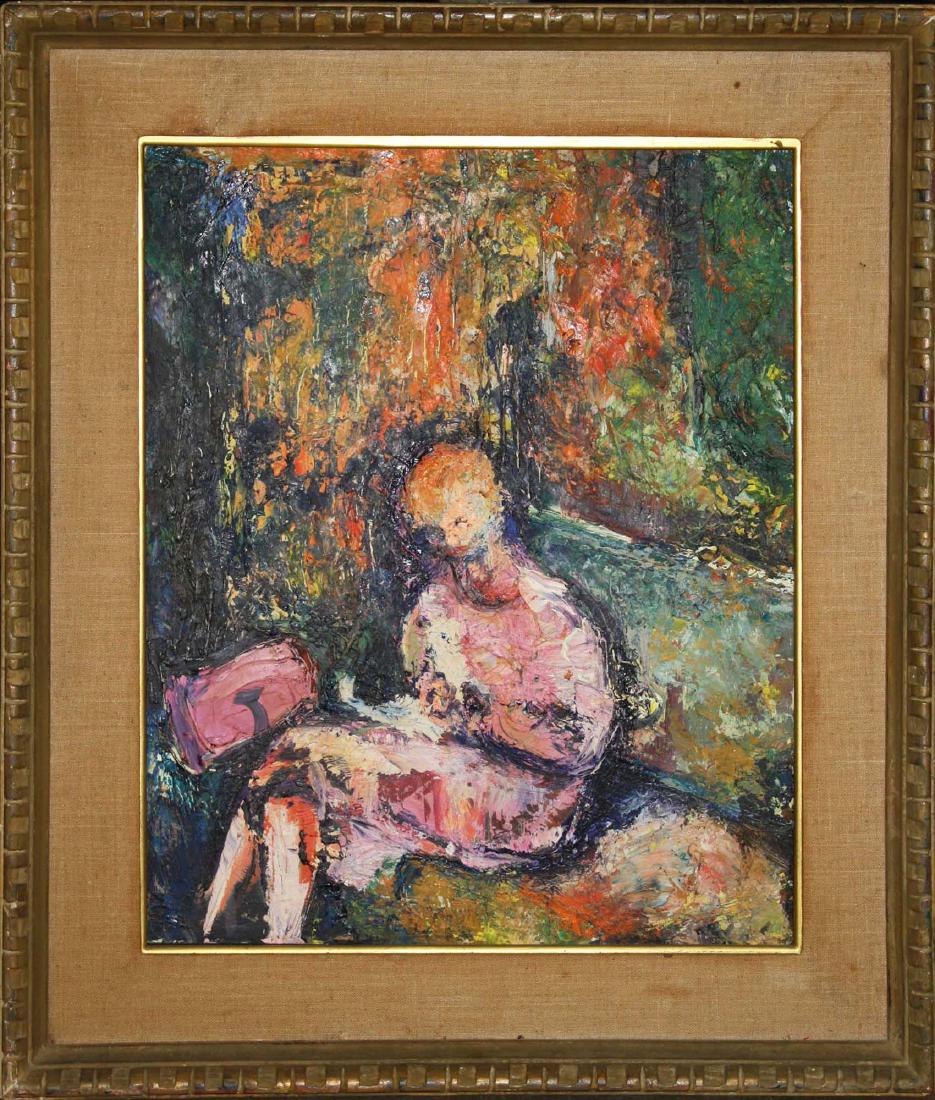 Jane Clarke (American 20th c)  Girl With cat (1 of 5)