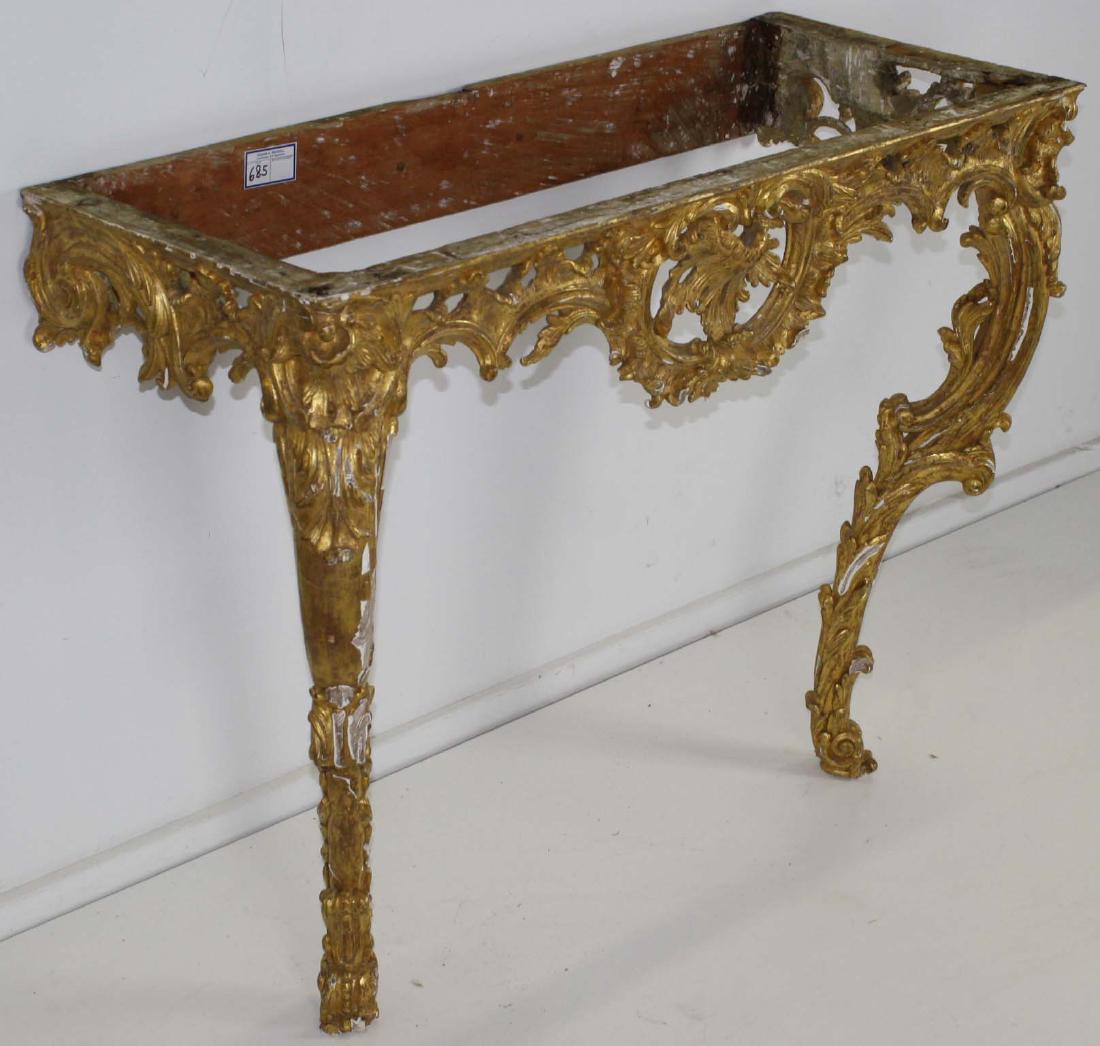 19th c Continental Roccoco  gilt pier table base (1 of 7)