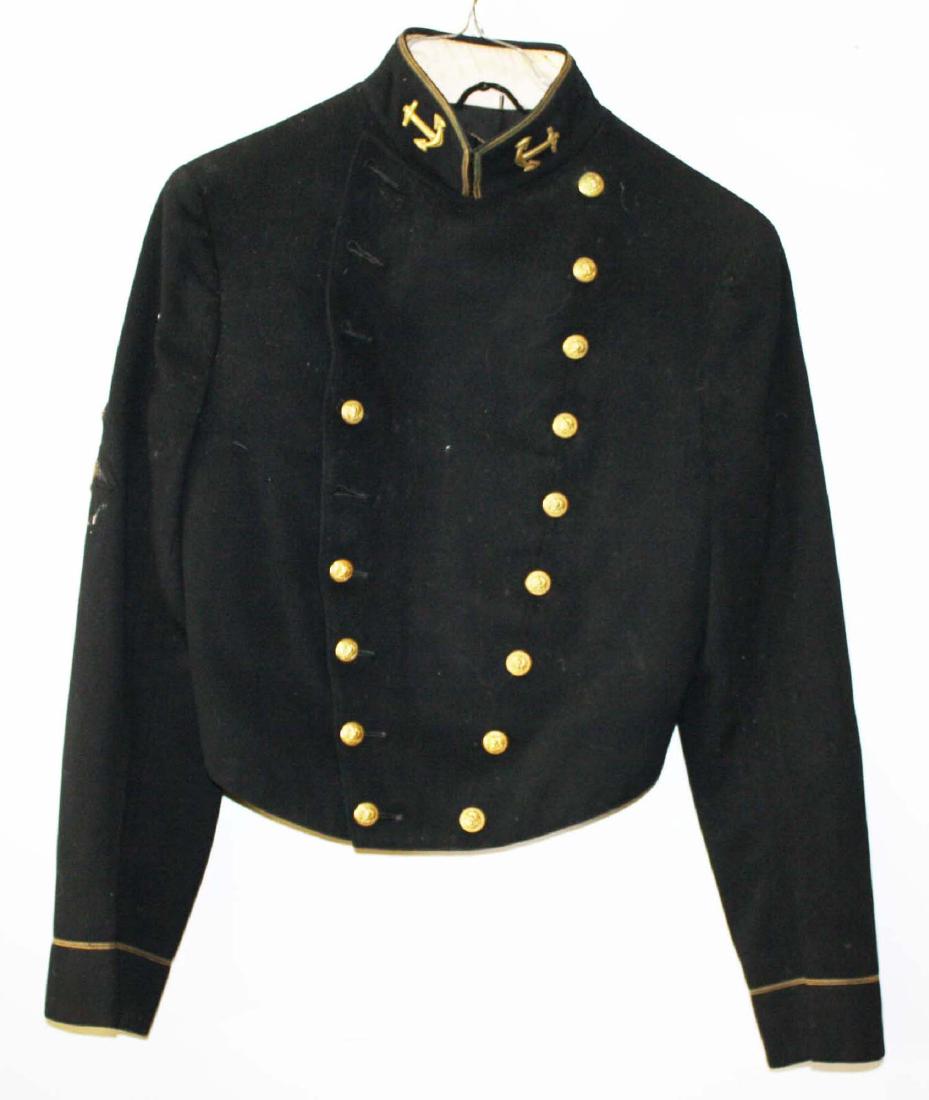 post Civil War US Navy uniform jacket: post Civil War US Navy uniform jacket, Jacob Reed's Sons Philadelphia brass buttons (3 buttons missing)