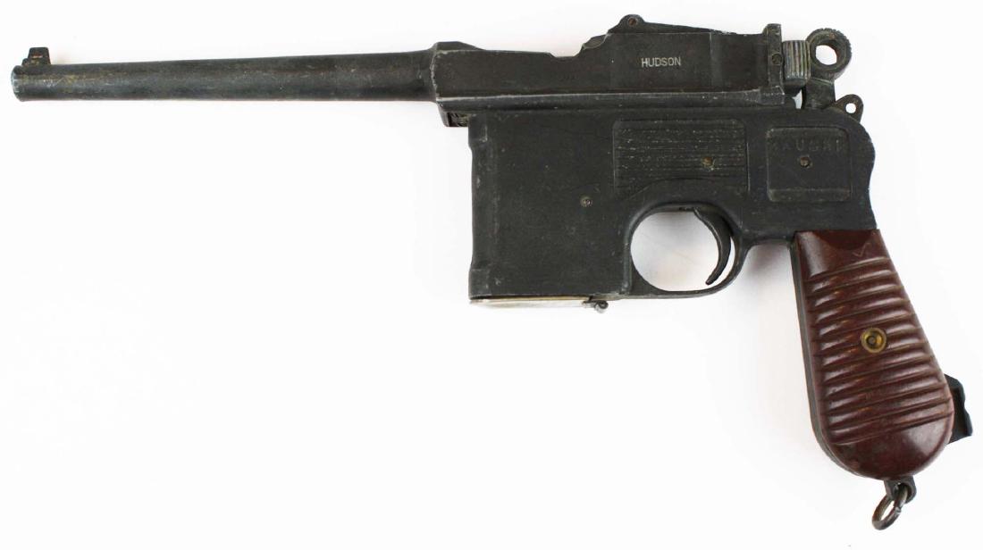 Hudson 1930 German Mauser replica cap gun: Hudson 1930 Mauser replica cap gun, length 12"