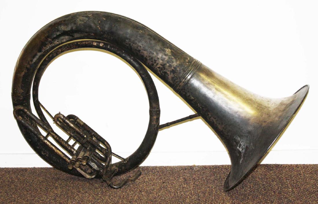 JW York and Sons Tuba: JW York and Sons Tuba in as found condition missing mouth piece