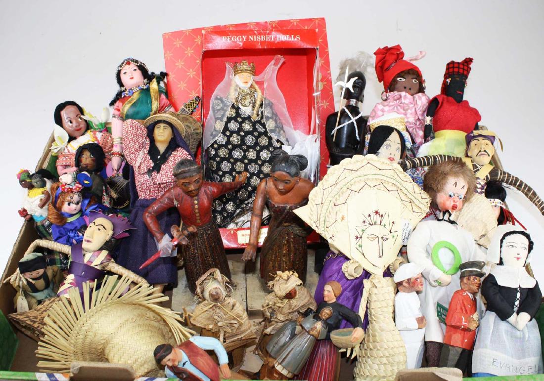 mid 20th c costume dolls: mid 20th c costume dolls- Indonesian dancers, etc.