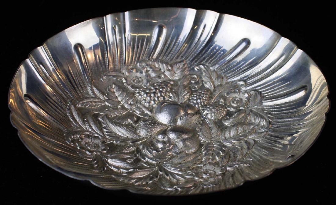 Kirk sterling silver repousse berry bowl (1 of 6)