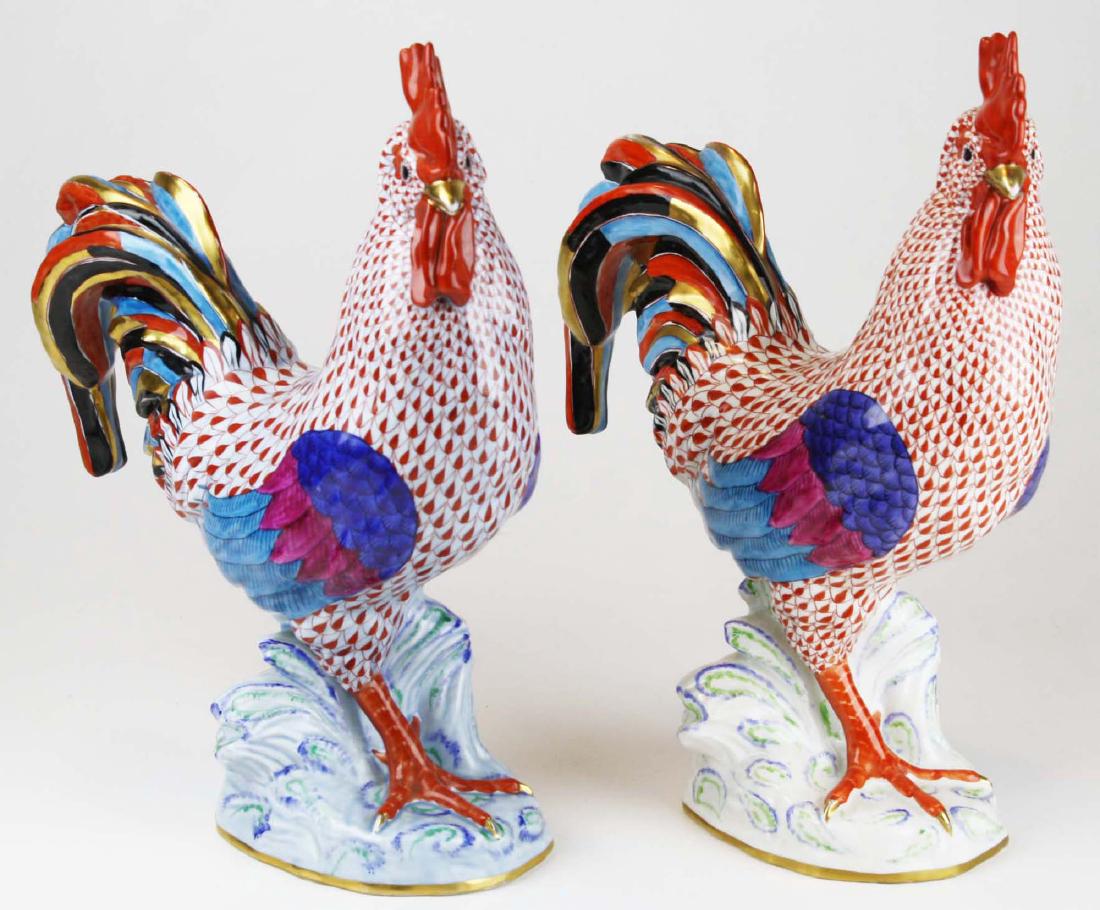 Two large Herend rooster figures (1 of 8)