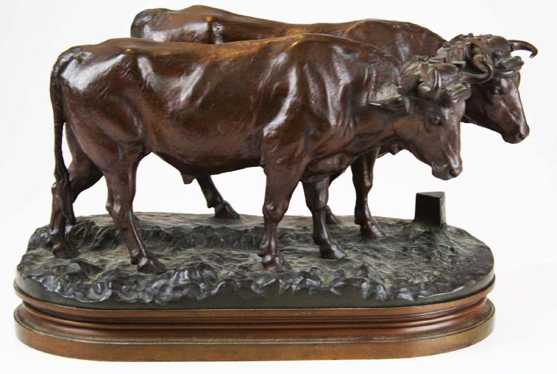 French Charles Valton bronze figural group (1 of 10)