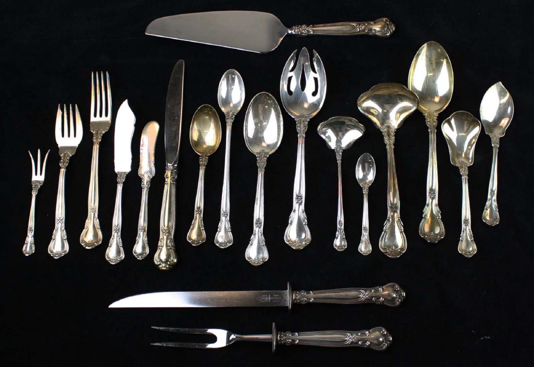 97 pcs Gorham Chantilly sterling flatware (1 of 3)