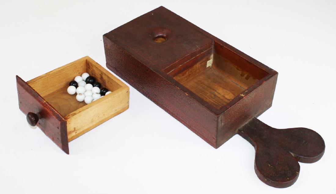 primitive ballot box in old red finish (1 of 9)