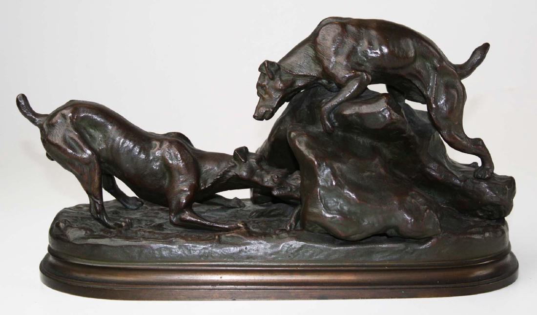 A Laplanche signed bronze figural group (1 of 9)