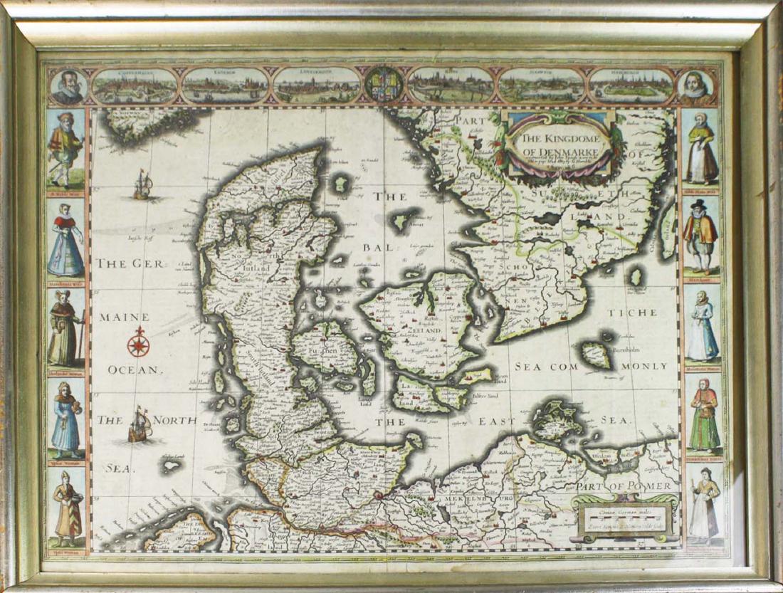 1626 John Speede map Kingdom of Denmark (1 of 7)
