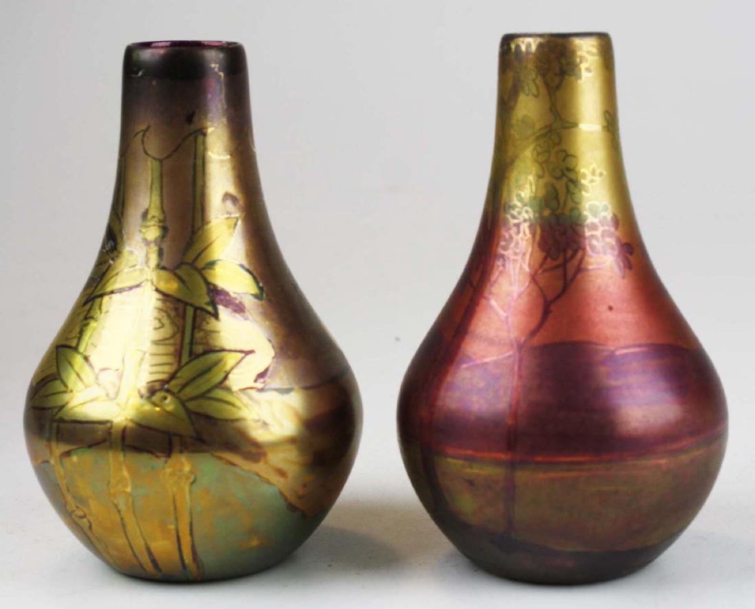 Two Weller LaSa art pottery vases (1 of 6)