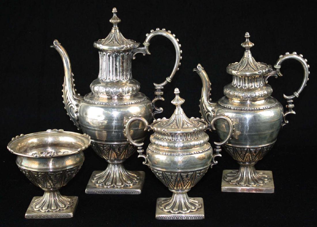 4 pc Reed & Barton plated tea set (1 of 10)