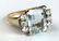 Aquamarine and diamond ladies ring