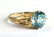 14k y g blue topaz ladies ring