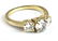 14k y g ladies diamond three stone ring