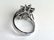 Diamond sapphire and 14k white gold ladies ring - 2