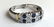 Diamond sapphire and 14k white gold ladies ring