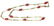 14 k yellow gold and coral bead necklace.