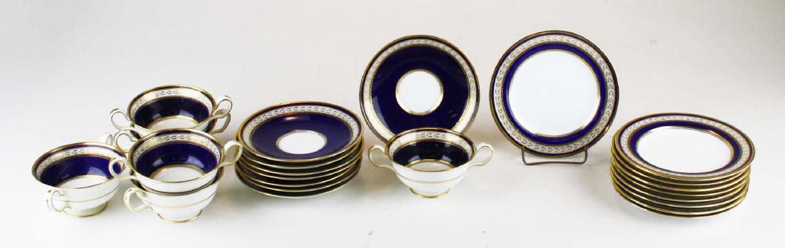 23 pcs Spode cobalt and gold band china (1 of 2)