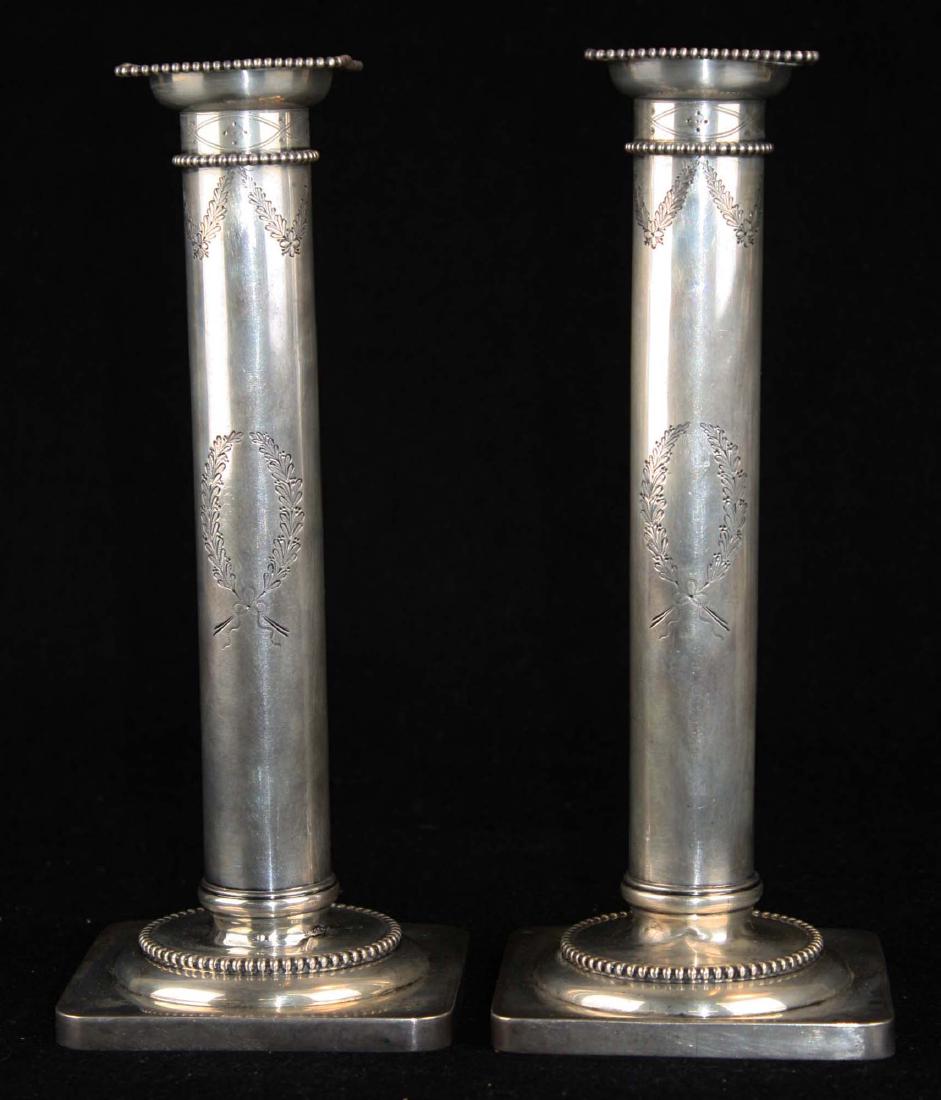 Theo. Starr sterling pillar candlesticks (1 of 4)