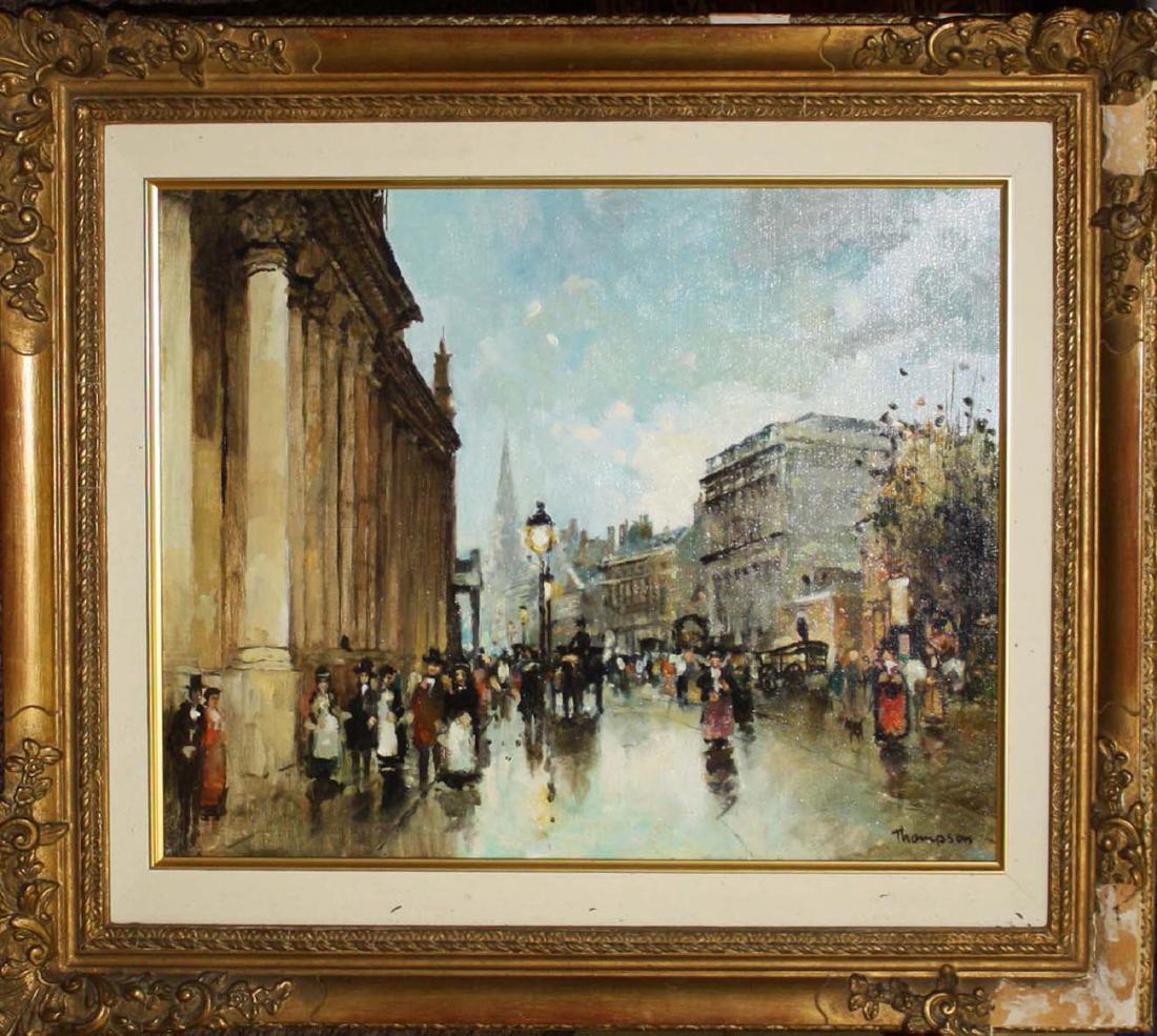 Whitehall London  street scene signed Thompson (1 of 7)