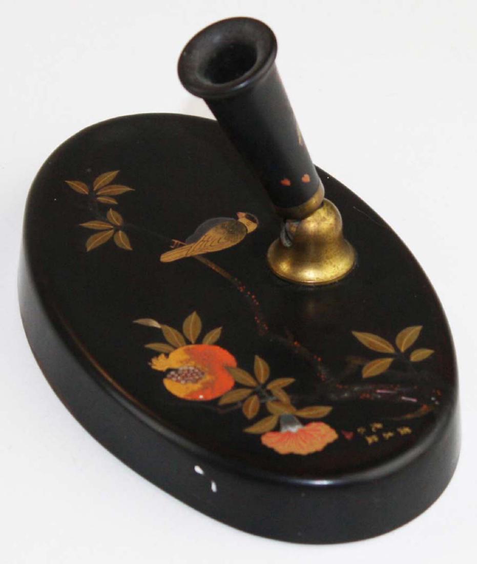 fine early 20th c Japanese taka-maka-e pen stand (1 of 5)