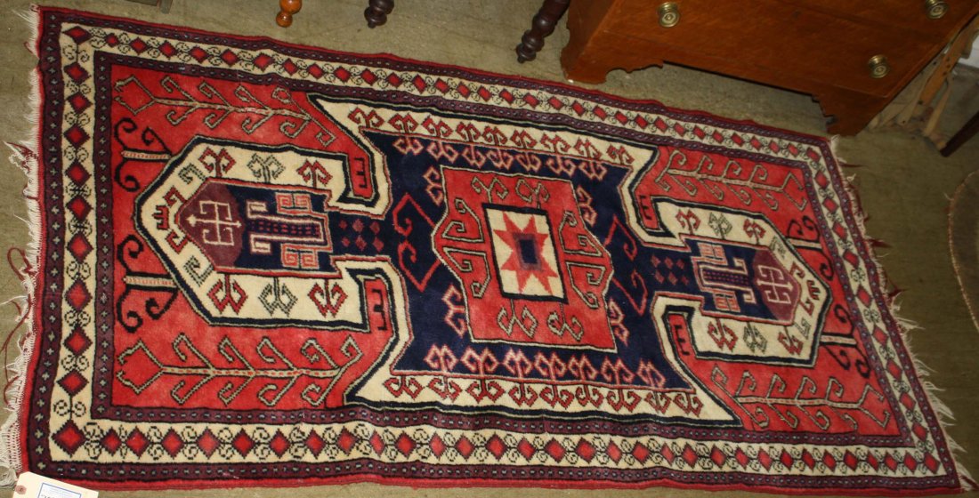 mid 20th c Persian Senna area rug (1 of 1)
