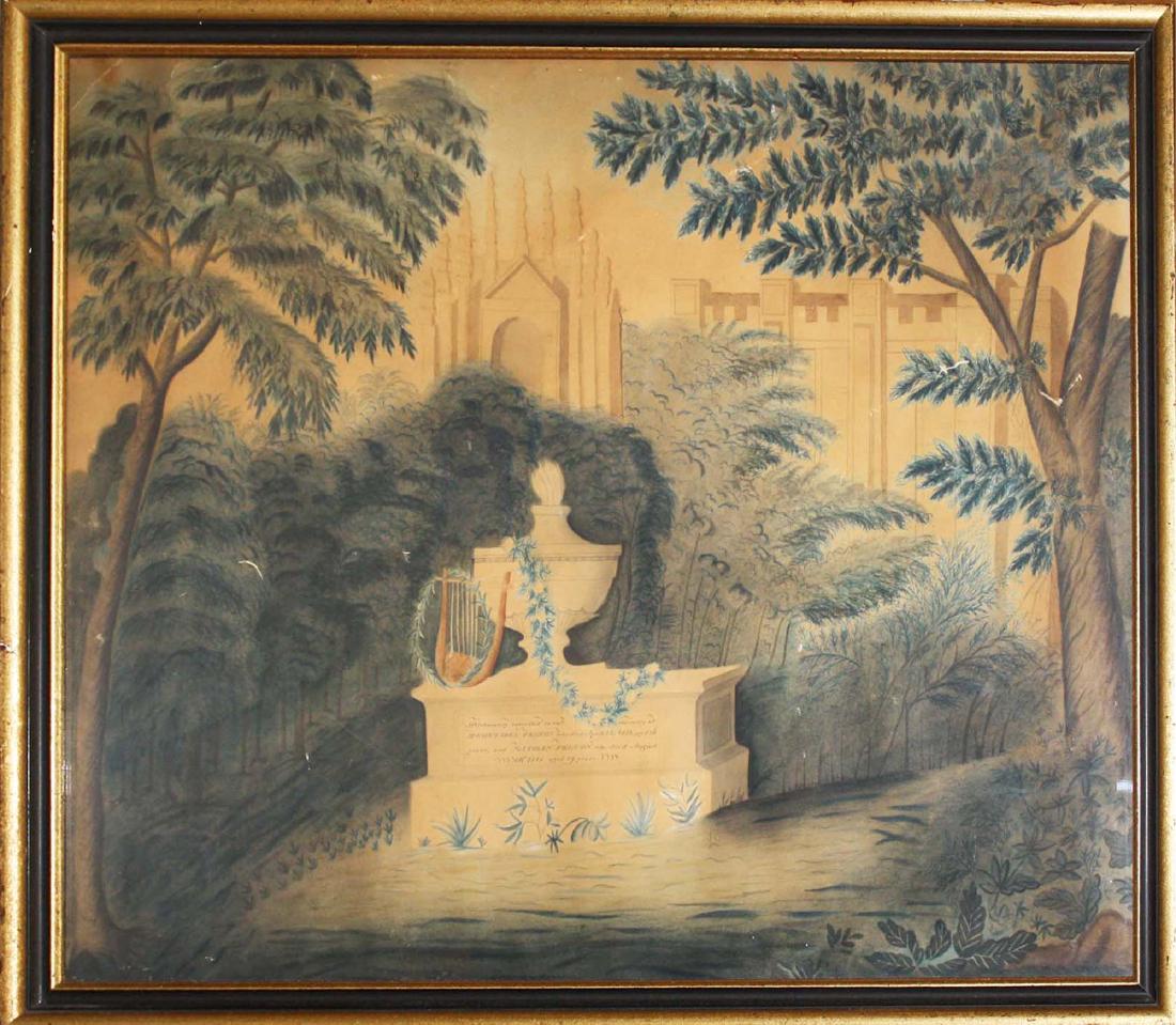 1818 watercolor Felton family mourning picture (1 of 4)