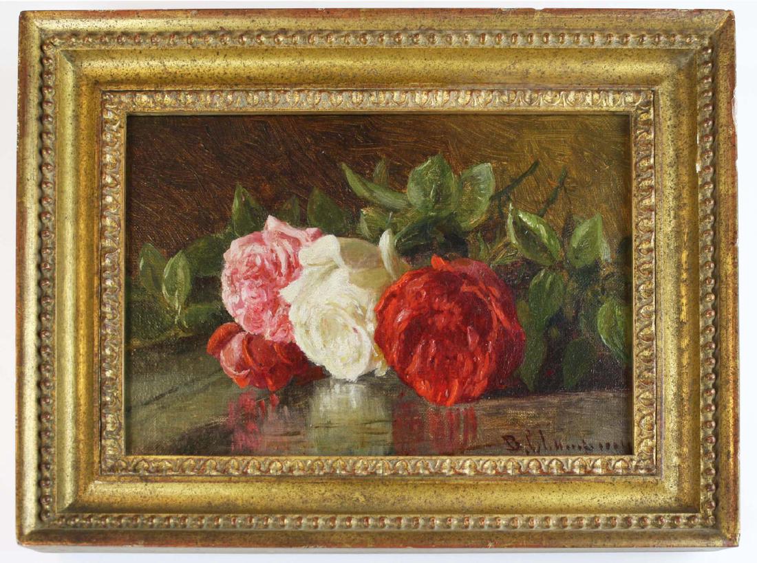 Benjamin Champney (NH 1817-1907) Four Roses (1 of 7)