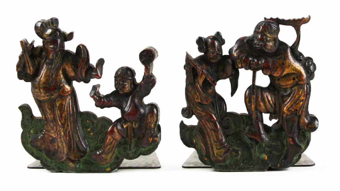 pr of rare Dirk Van Erp copper & wood bookends (1 of 4)