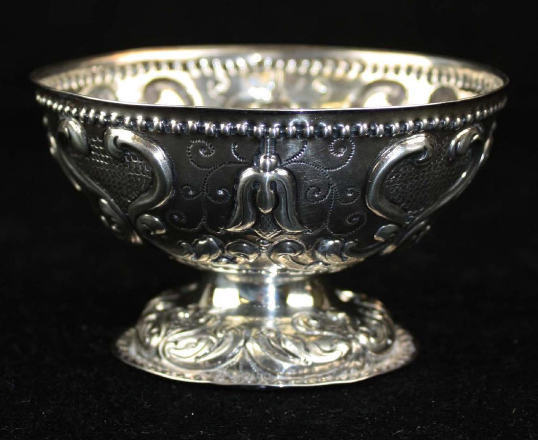 19th c. Dutch repousse silver footed bowl (1 of 10)