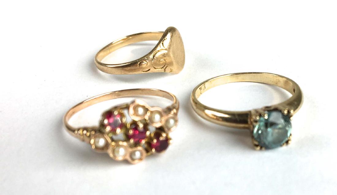3 14k yellow gold ladies rings (1 of 2)