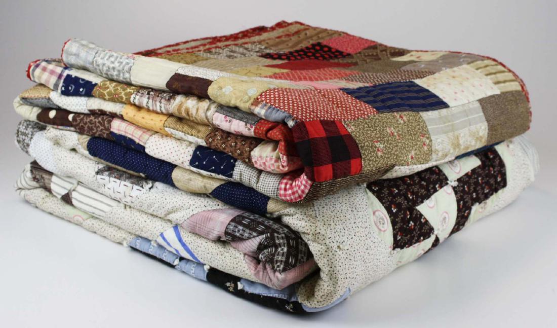 2 early 20th c pieced quilts (1 of 9)