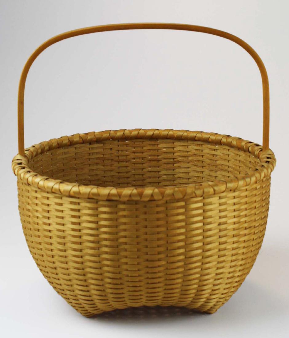 Martha Wetherbee signed Shaker Cat's Head basket (1 of 6)