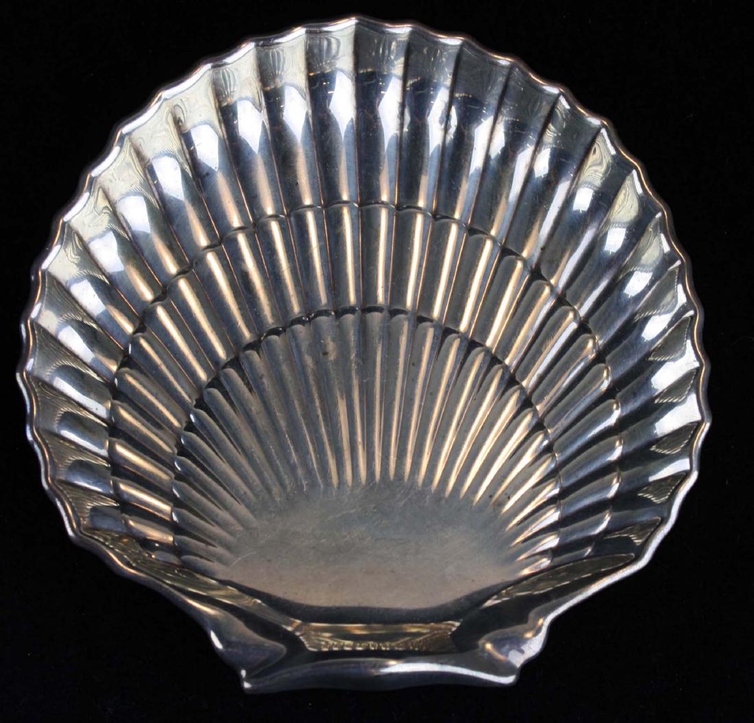 Gorham sterling silver shell form dish