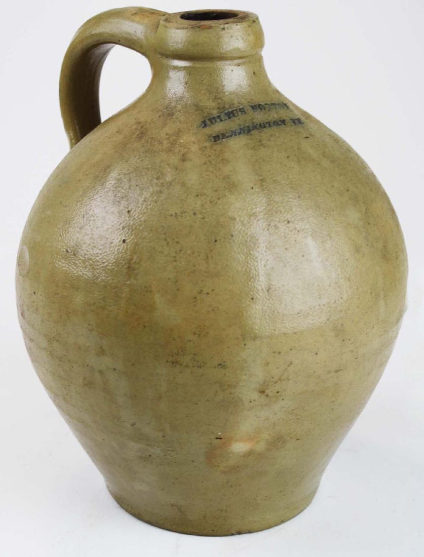 19th c Julius Norton, Bennington, VT ovoid jug (1 of 8)