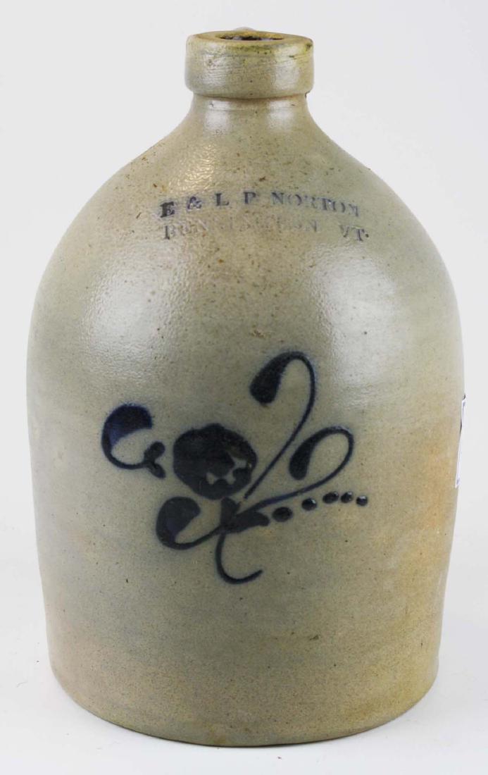 late 19th c E & L P Norton, Bennington jug (1 of 7)